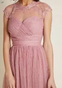 Fit And Flare Dress In Dusty Rose
