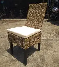 Rattan Dining Chair Kubu Grey Wicker
