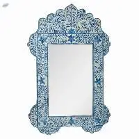 Blue Bone Inlay Mirror by Onavia