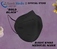 KN95 Medical Mask , 5Ply, White/Black Color