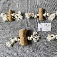 Wood Coffee Tug Rope - Pet toys