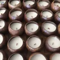 Coconut shell candles