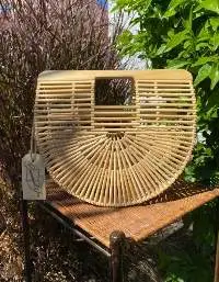 Bamboo Half Moon Bag
