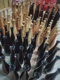 Wood vases