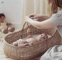 Rattan Doll Pram