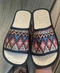 Seagrass Cinnamon Silk Slippers