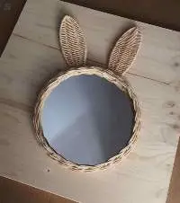 Rattan wall mirrors