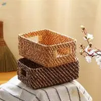 Rattan Basket Blue Lotus