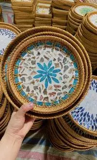 Rattan Mosaic Tray