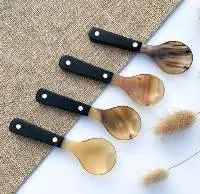 Buffalo horn tea spoon, condiment