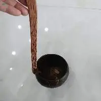 Coconut Shell Ladle With Long Handle