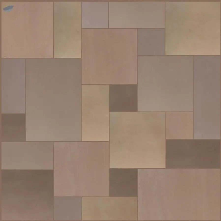 Raj Green Mix Patio Pack (18.90m 60 Slabs)