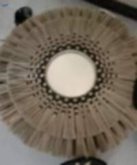 Mendong Framed Round Mirror
