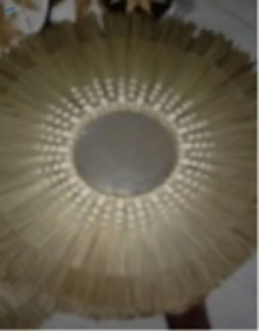 Mendong Framed Round Mirror