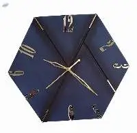 Wall Wooden Watch In Six Corner Shape