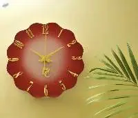 Wall Wooden Watch In Flower Shape