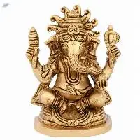 Brass Ganesh Murti for Home Worship