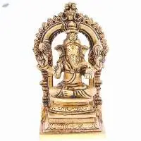 Handcrafted Sinhasan Ganpati Murti