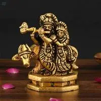 Radha Krishna with Cow