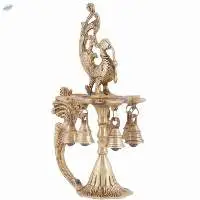 Religious Brass Peacock Lamp