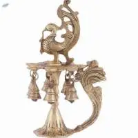 Religious Brass Peacock Lamp