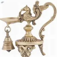 Traditional Brass Peacock Diya