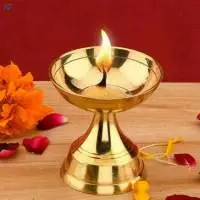 Brass Standing Diya Radiant Glow