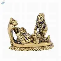 Handcrafted Vishnu Laxmi Murti Statue