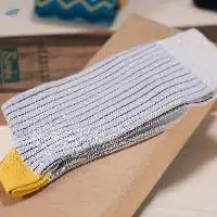 Beige And Gray Striped Pattern Colorful Socks