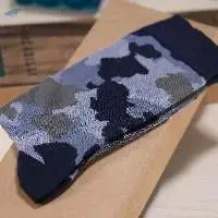 Dark Blue Camouflage Pattern Colorful Socks