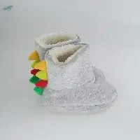 Pure Gray Color Soft Baby Shoes