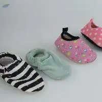 Pure Pink and Rainbow Color Soft Baby Sea Shoes