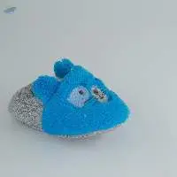 Pure Gray and Blue Color Soft Baby Shoes