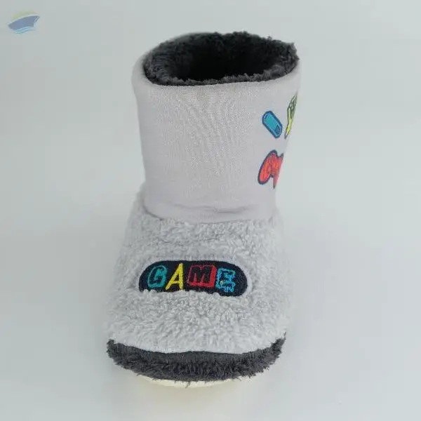 Prewalker Pure Gray Color Soft Baby Shoes