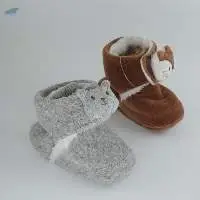 Prewalker Pure Gray Color Soft Baby Shoes