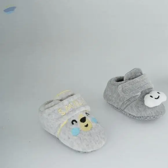 Prewalker Pure Gray Color Soft Baby Shoes
