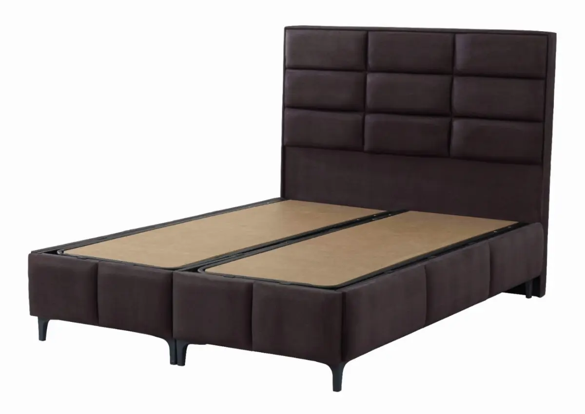 The Dark Brown Upholstered Bed Frame