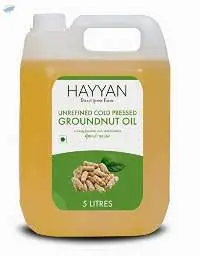 HAYYAN Cold Pressed  Groundnut Oil - 5 Litre