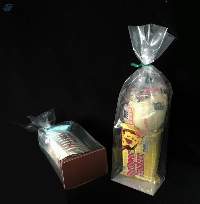 Block Bottom Brown Kraft Paper Cellophane Bags