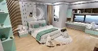 Modern Jade Green Bed