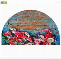 Semicircular Printed Door Mat,  Various Design