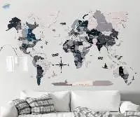 3D World Wooden Map Nordik