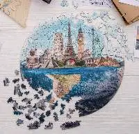 Wooden Jigsaw Puzzle  World's Attraction