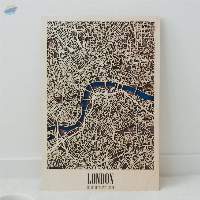3D Wooden City Map London