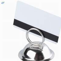 Menu Holder With Ring & Bell Base