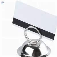 Menu Holder With Ring & Bell Base