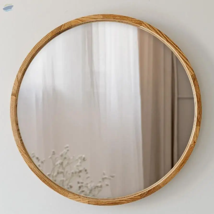 Round Wooden Mirror Diameter 60cm (24 in)