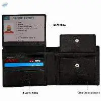 Soft Napa Leather Mens Wallet Black