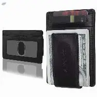 Magnetic Money Clip And Card Holder Black