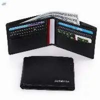 Leather Radio RFID Protected Men's Wallet